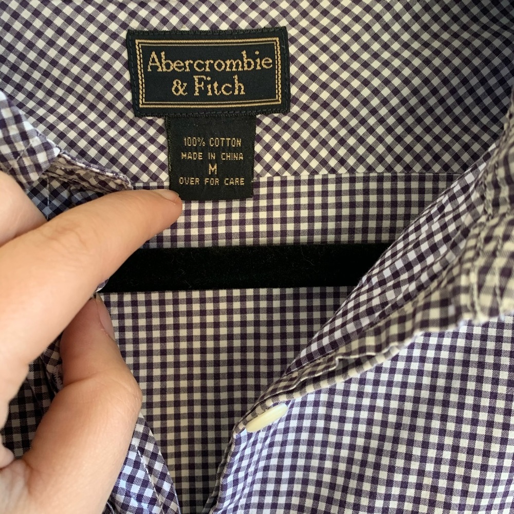 Abercrombie & Fitch high low button up Sz M